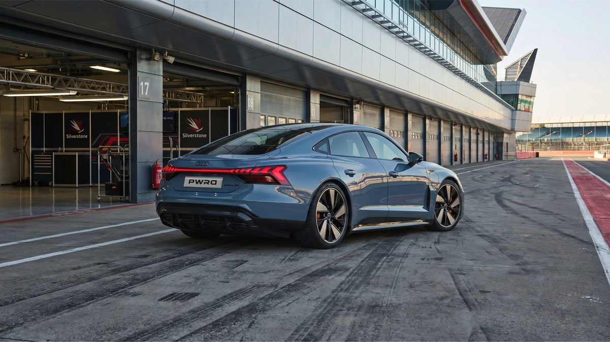 Lowered e-tron GT Quattro with PWRD lowering springs