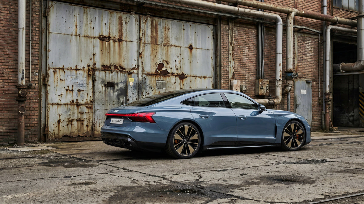 Lowered e-tron GT Quattro with PWRD lowering springs