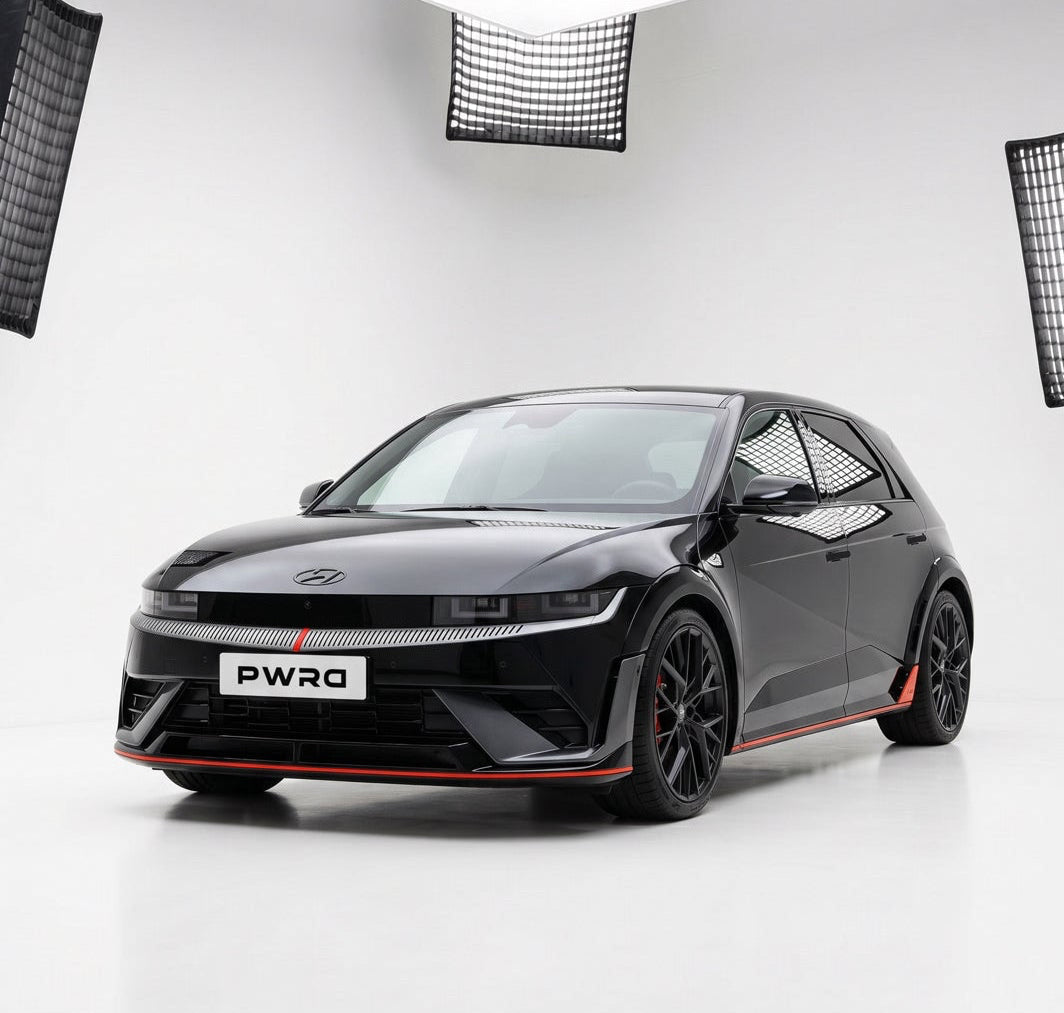Lowered Hyundai Ioniq 5 N Lowering Springs, Wheel Spacers, Stance Pack | PWRD