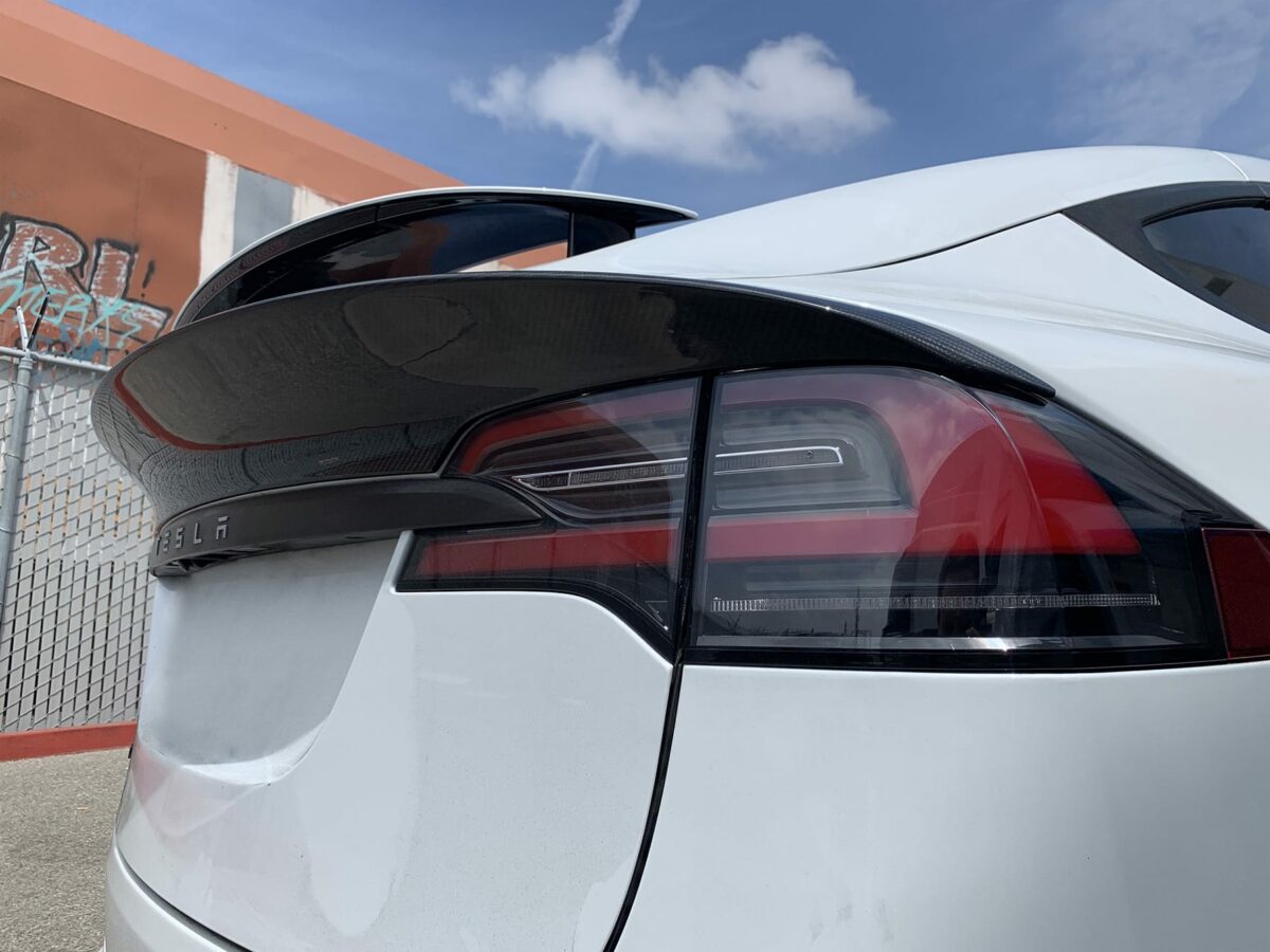 Carbon Fibre Rear Bootlid Spoiler (Gloss) for Tesla Model X