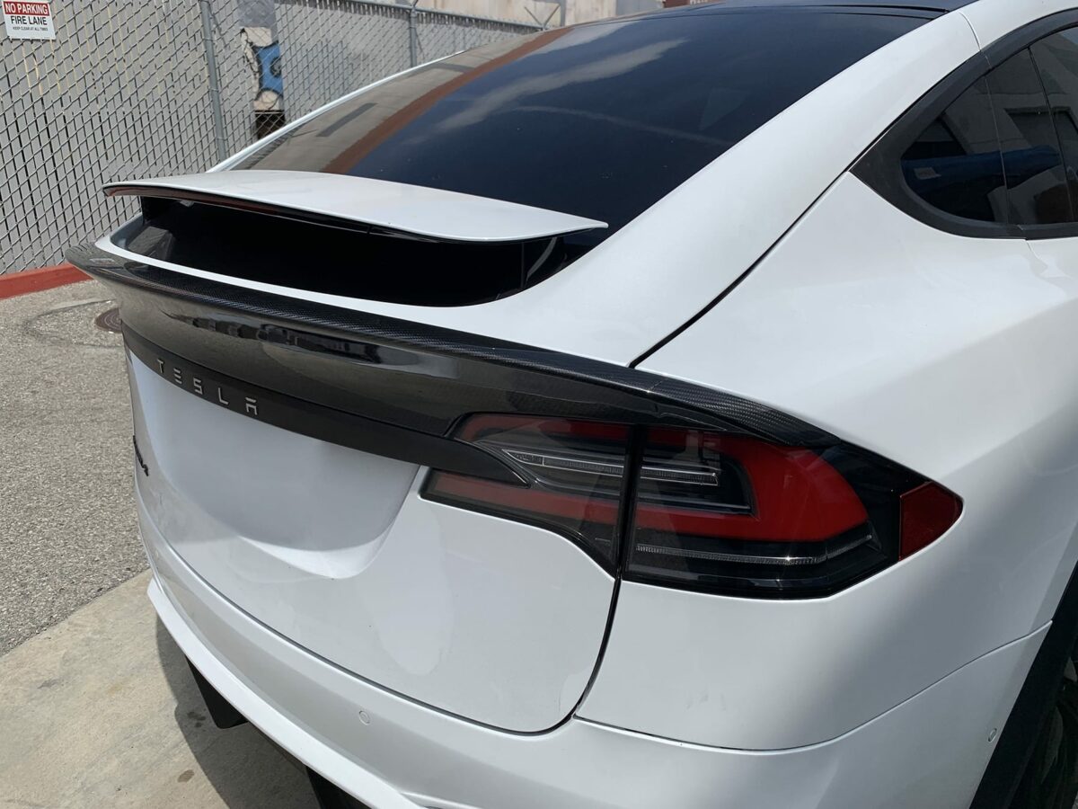 Carbon Fibre Rear Bootlid Spoiler (Gloss) for Tesla Model X