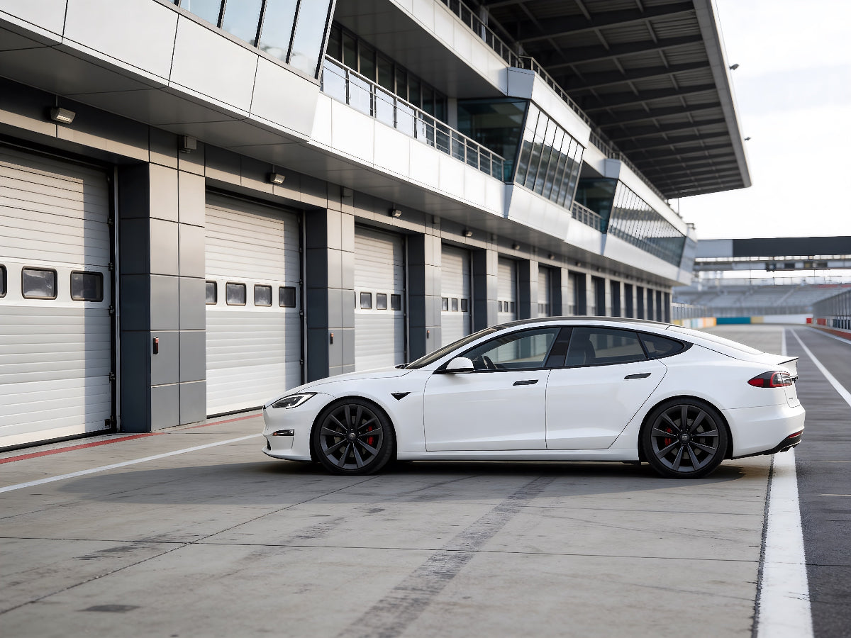 Lowered Tesla Model S Stance Pack. Wheel Spacers & Lowering Links